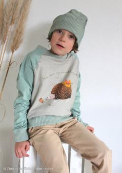 Preview: Baumwoll Jersey Panel Igel Iggi ca. 68 cm 3 Farben by Christiane Zielinski